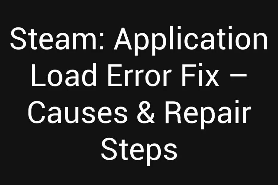 Steam Application Load Error Fix Causes Repair Steps